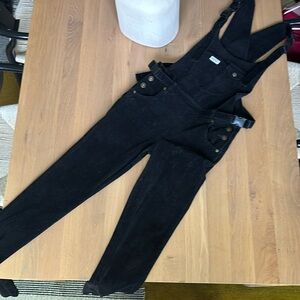 Mumsie Black Corduroy Overalls XS